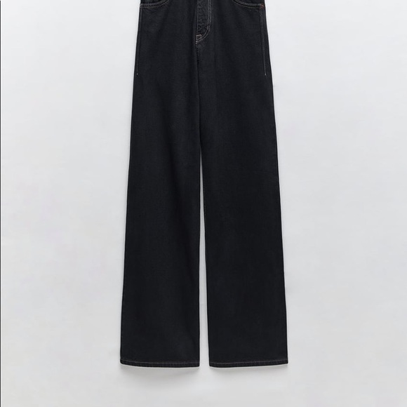 Sold on Depop* Zara wide leg black jeans - Picture 2 of 3